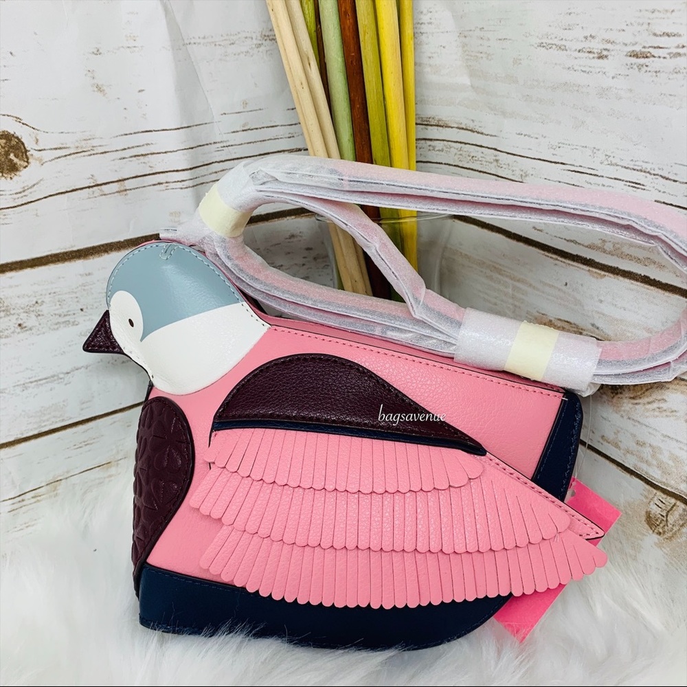 Kate spade bird crossbody love birds pink blue - Picture 5 of 8